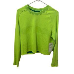 Athleta Seamless Sweatshirt Neon Green New Size Large